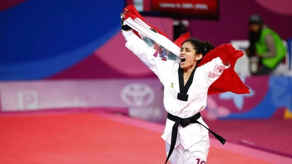 Angélica Espinoza, bicampeona olímpica en Tae Kwon-do.